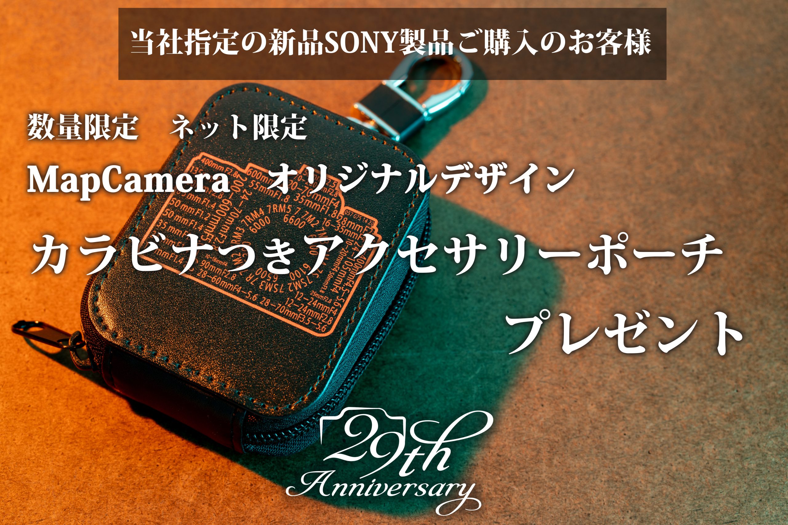 SONY】指定製品ご購入でカラビナつきアクセサリーポーチを