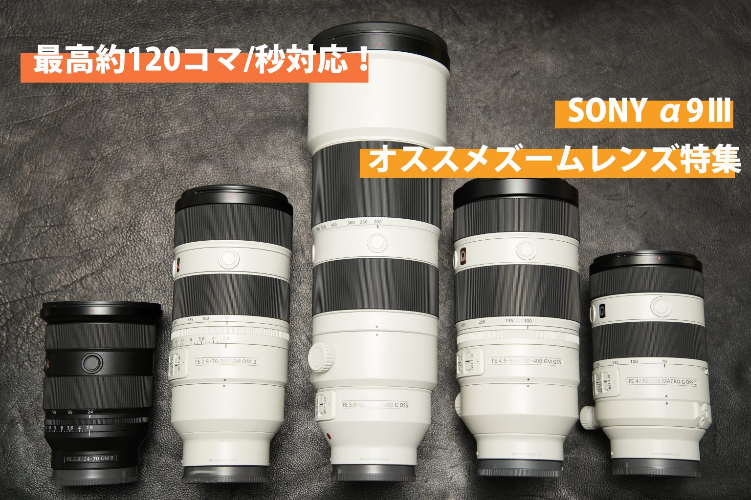 【SONY】最高約120コマ/秒対応！α9Ⅲオススメズームレンズ特集