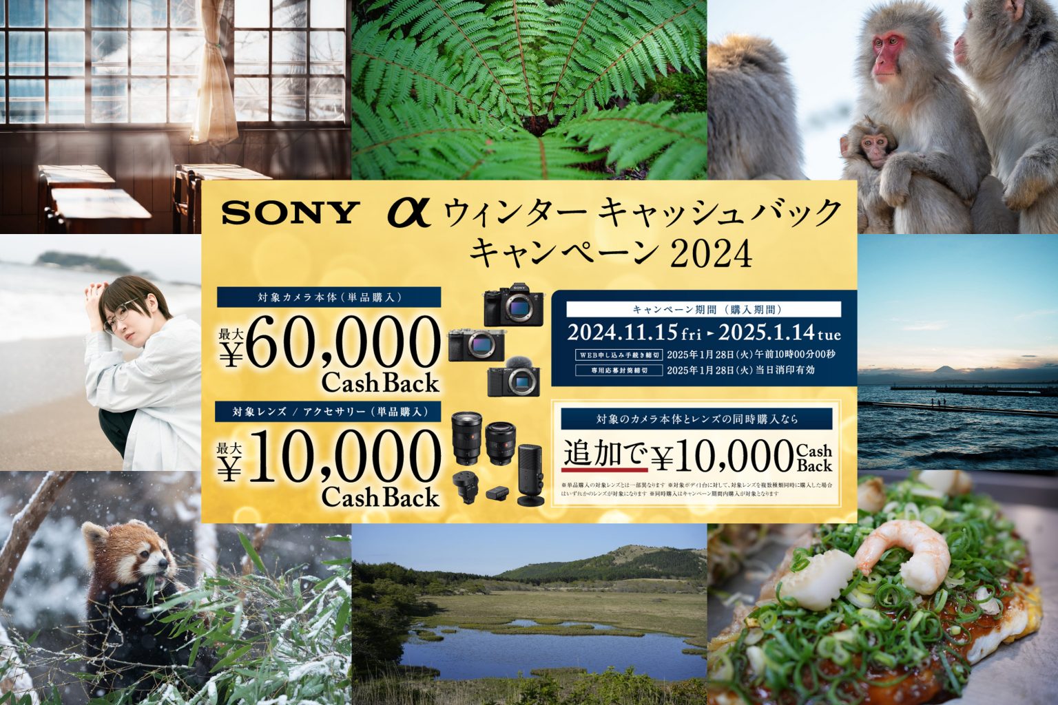 【SONY】過去最大級のαウィンターキャッシュバックキャンペーン2024が幕を開ける