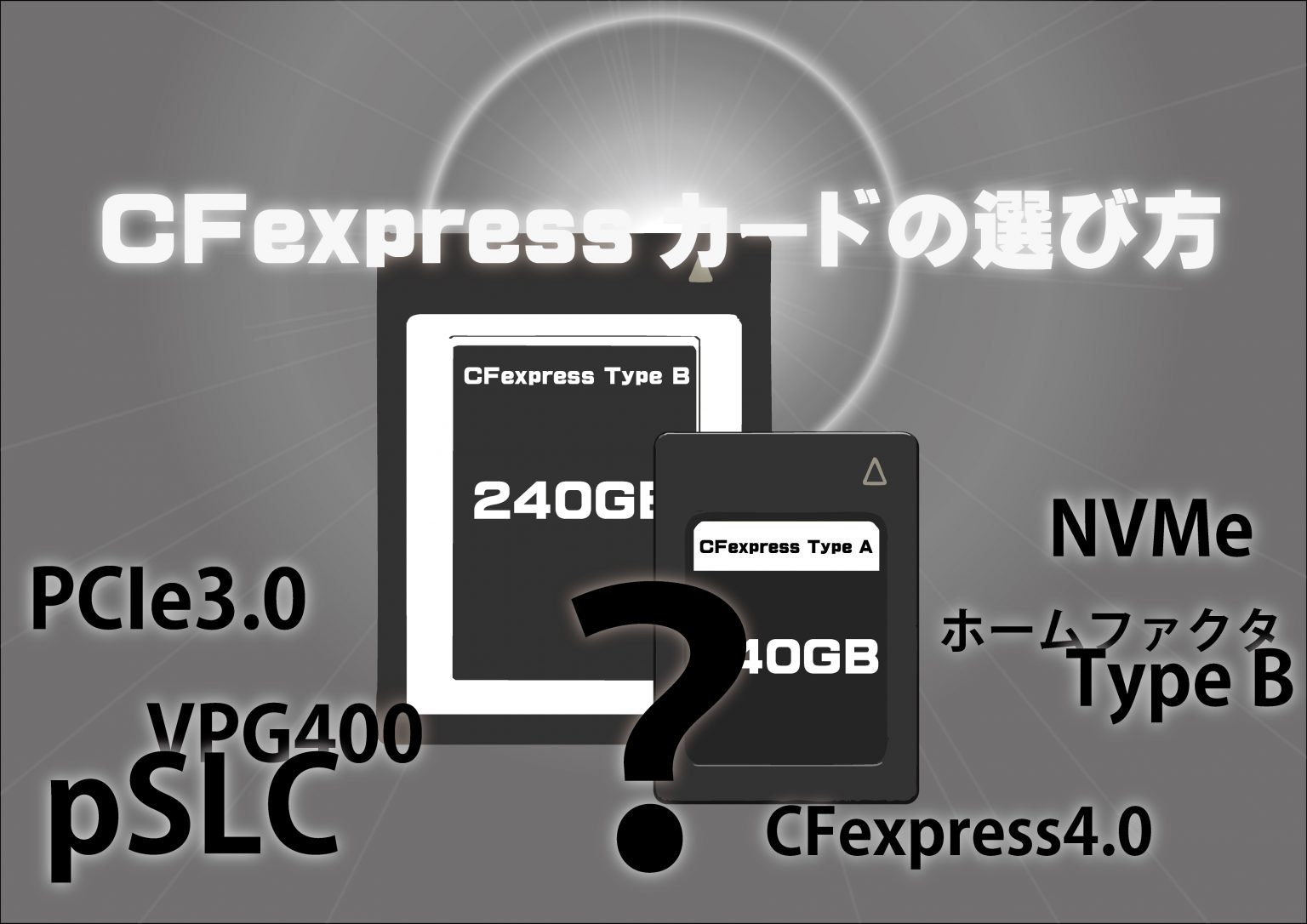 【etc.】CFexpressカードの選び方…各種規格をご紹介!