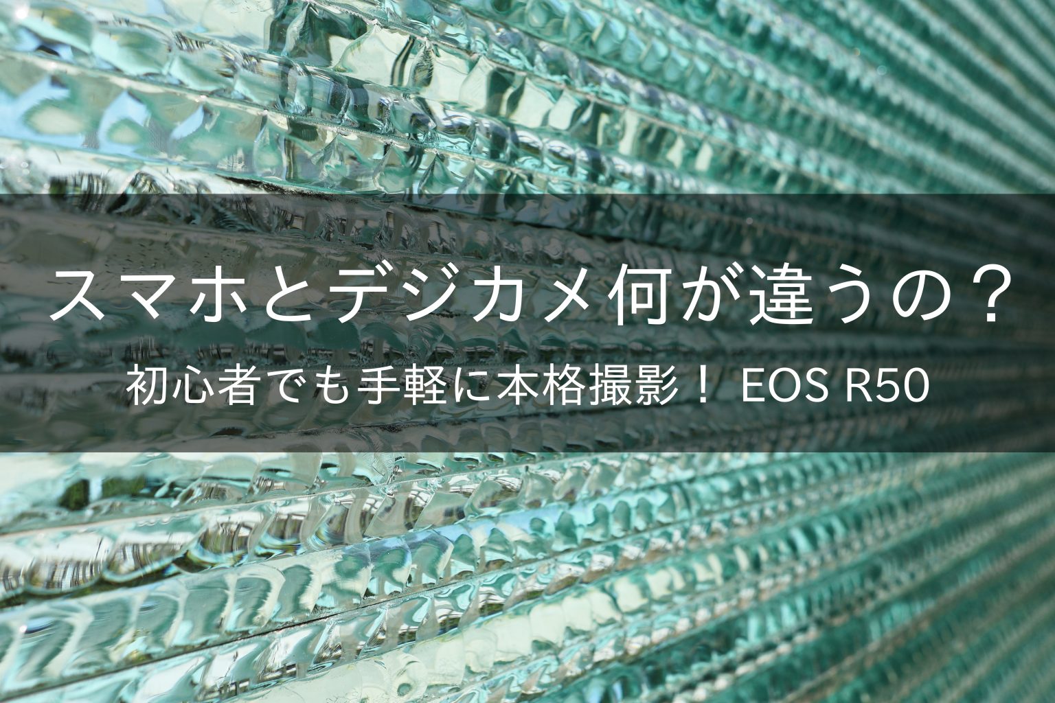 【Canon】スマホとデジカメ何が違うの？　～初心者でも手軽に本格撮影！EOS R50～