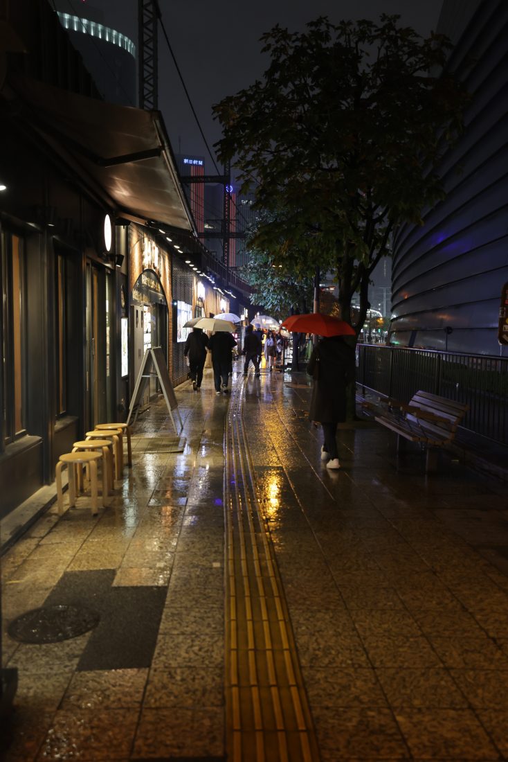 【EOS R5 Mark II】【RF15-35mm F2.8 L IS USM】雨の日の夜景 東京国際フォーラム前
