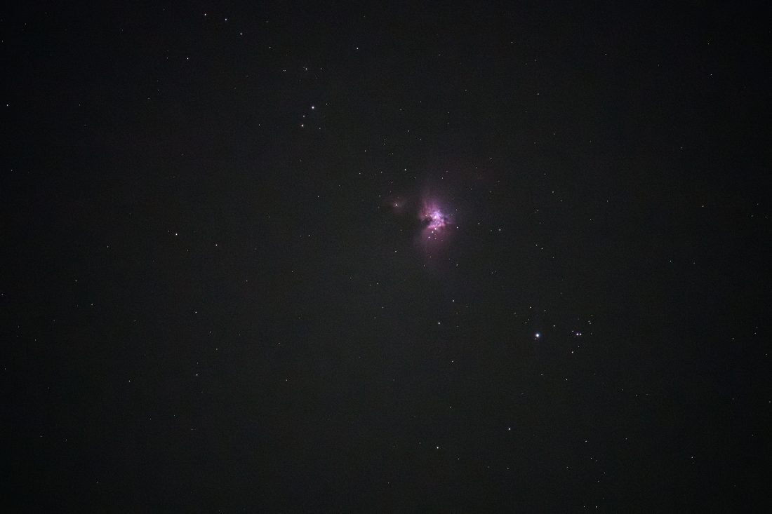 Nikon Z6IIIとNIKKOR Z 800mm F6.3 VR Sで撮影したオリオン座大星雲の写真