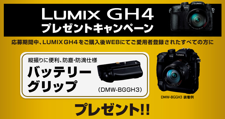 Panasonic LUMIX GH4 バッテリーグリップ付き-