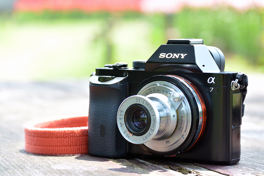 カメラ レンズ(単焦点) Leica】これぞビンテージ！ Elmar L50mmF3.5 + α7 ☆ライカスクリュー 