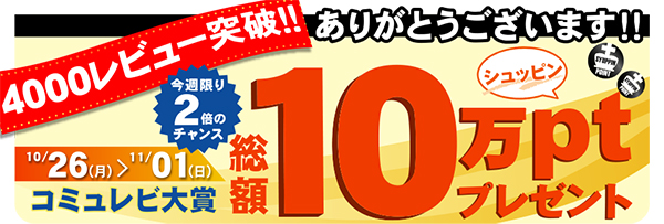 コミュレビ大賞発表、4000レビュー突破記念！