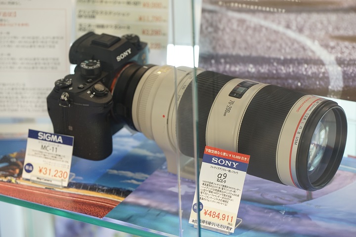 α9 ボディ ILCE-9+マウントコンバーター MC-11 キヤノンEFレンズ/ソニーEボディ用+EF70-200mm F2.8L IS II USM