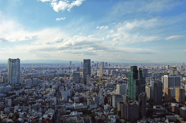 展望台より見る西新宿方面