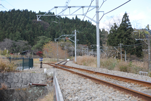 旧線と新線の分岐点