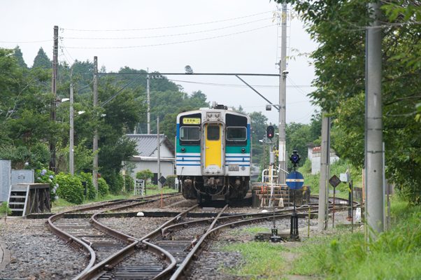 上総亀山駅に停まる久留里線