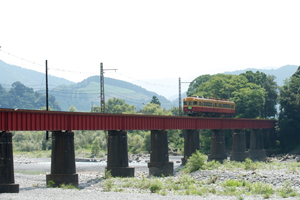 大井川を渡る京阪電車