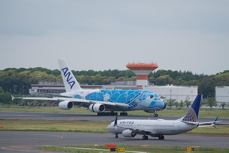 成田空港に着陸したA380