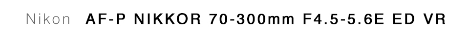 Nikon AF-P 70-300mm F4.5-5.6E ED VR